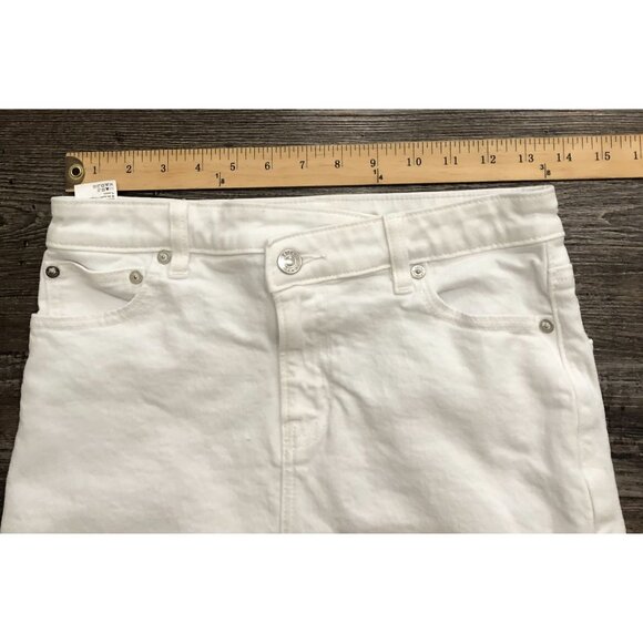 American Eagle Size 2 White Denim Jean Perfect Mini Skirt New without Tags - Picture 6 of 7
